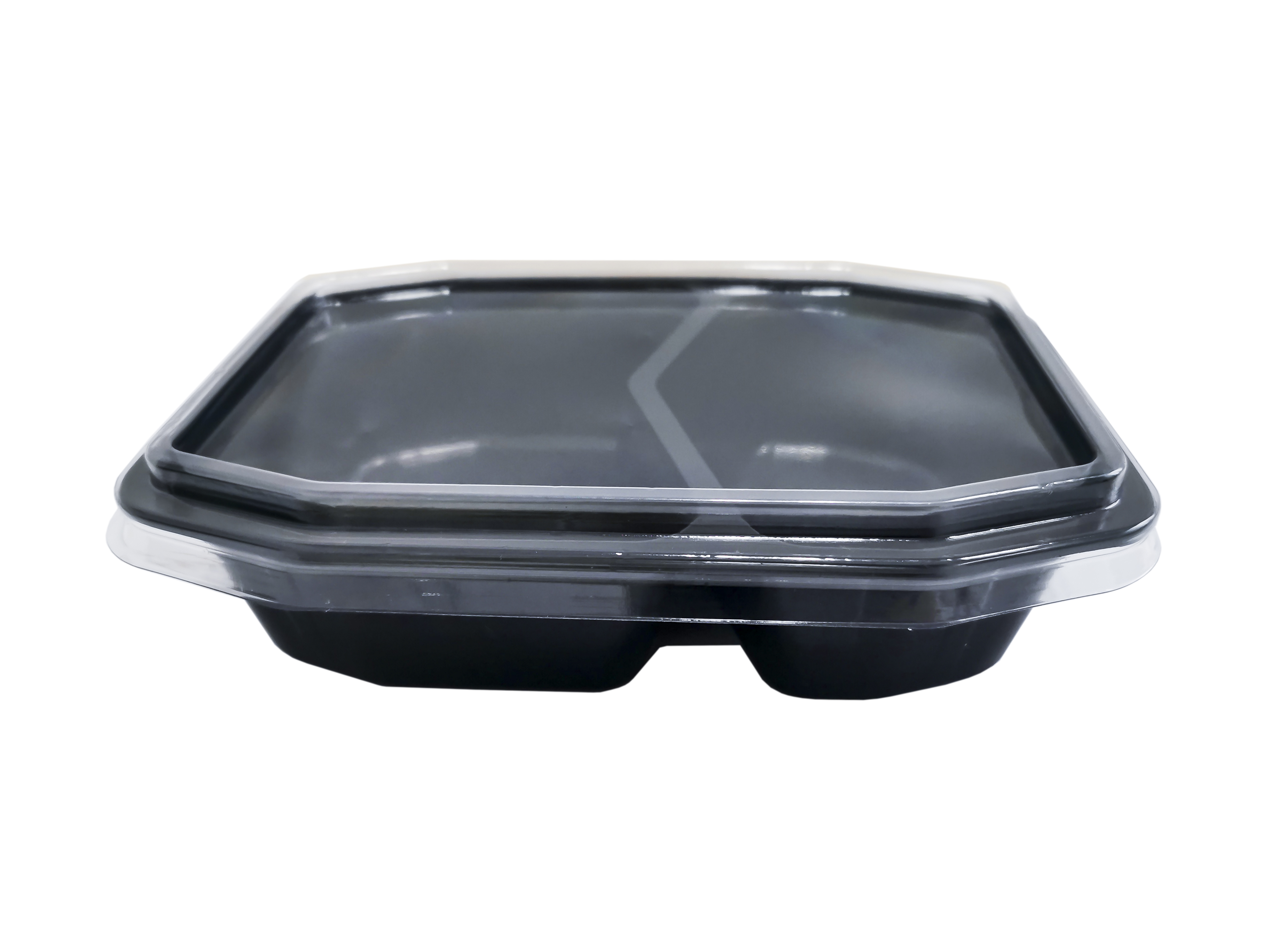 Caserole meniu cu 2 compartimente  50 buc/set (capac inclus)
